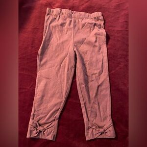 Carter's Soft Pink Leggings 2 piece set with Bow and Butterflies